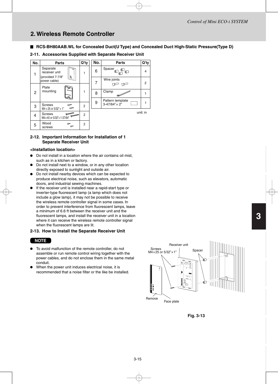 Wireless remote controller | Sanyo CHX03652 User Manual | Page 59 / 246