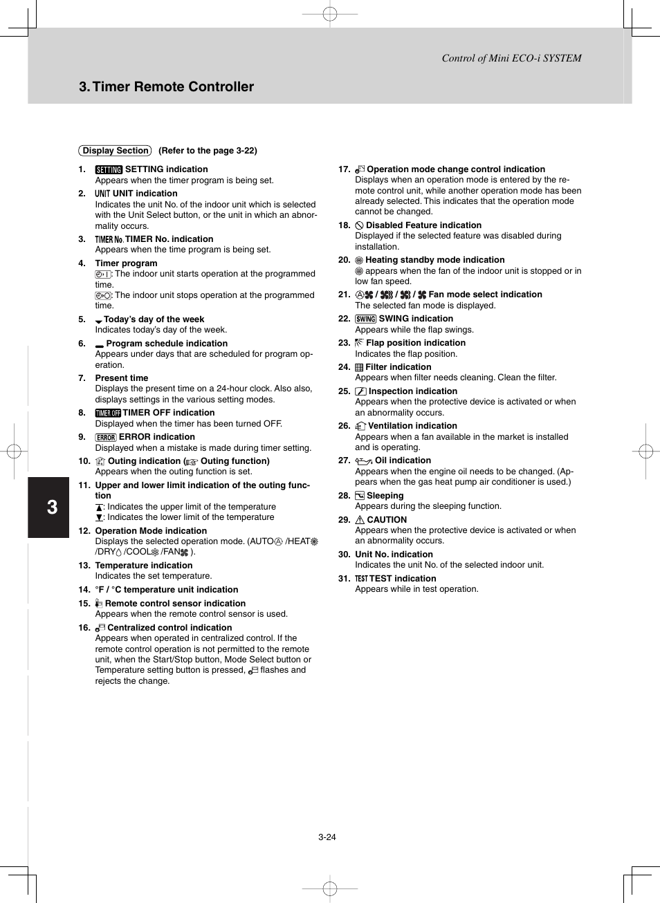 Timer remote controller | Sanyo CHX03652 User Manual | Page 68 / 246