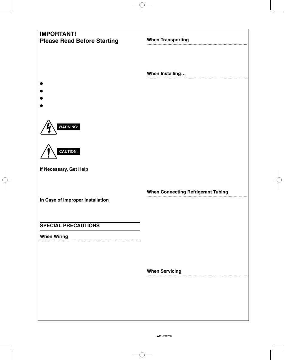 Important! please read before starting | Sanyo C1211 User Manual | Page 4 / 16