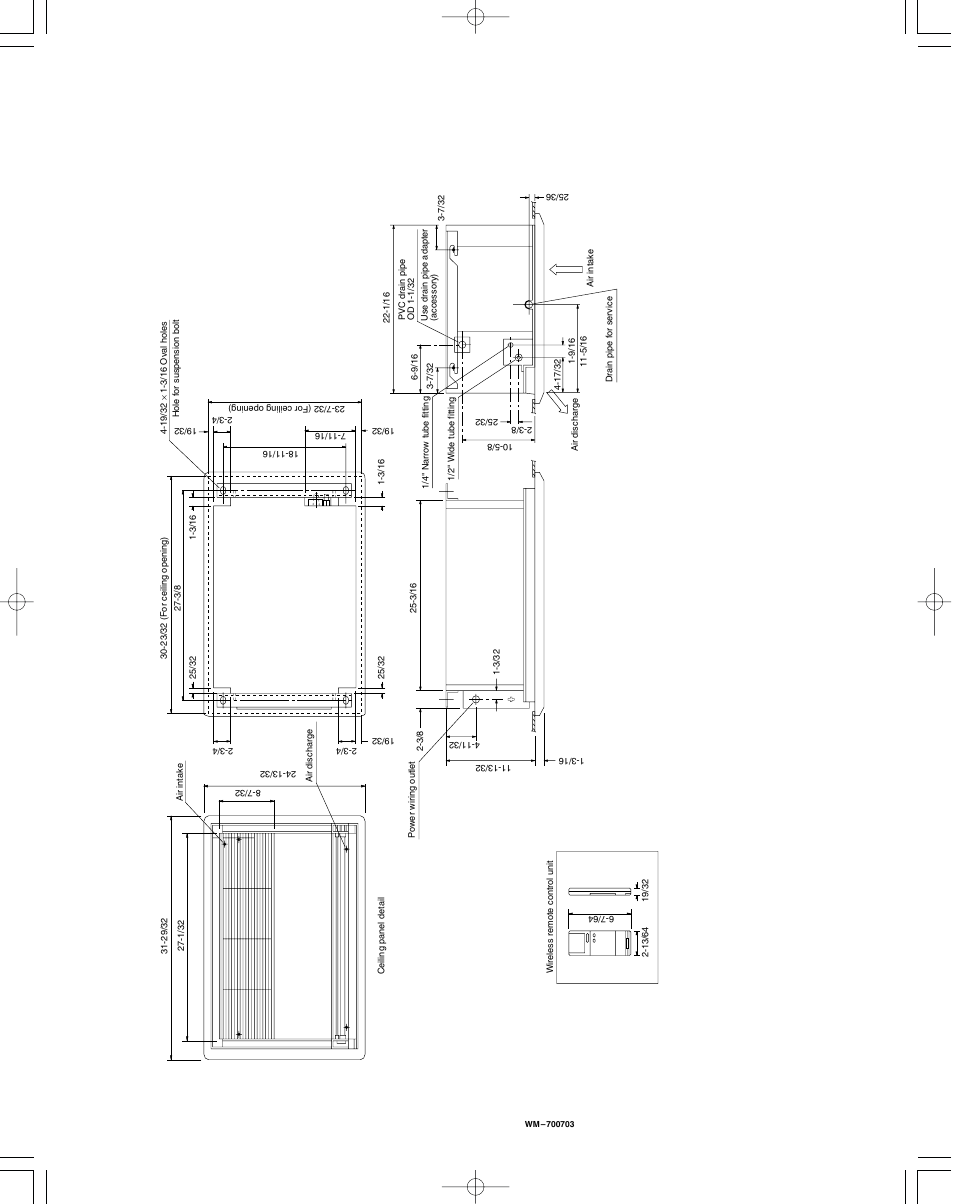 Dimensional data, Indoor unit: rs1211 | Sanyo C1211 User Manual | Page 8 / 16