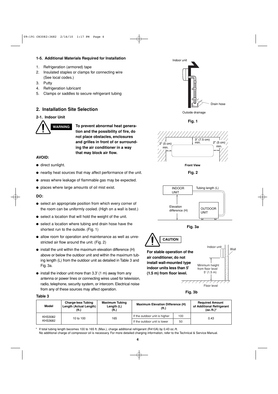 Installation site selection | Sanyo CH3682 User Manual | Page 82 / 109