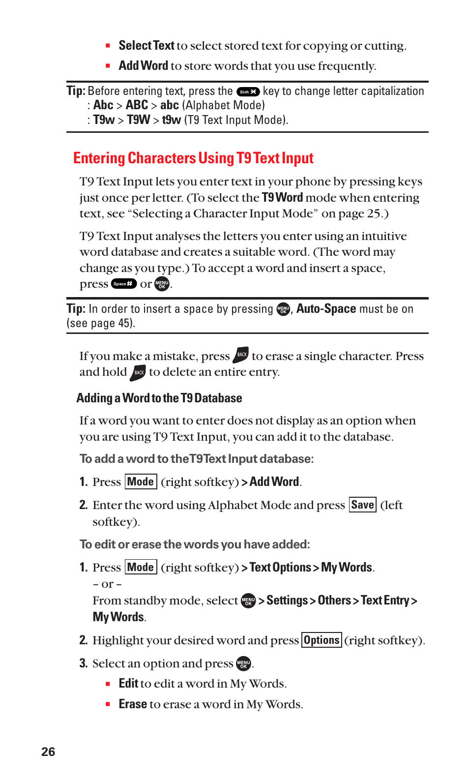 Entering characters using t9 text input | Sanyo SCP-7050 User Manual | Page 34 / 139