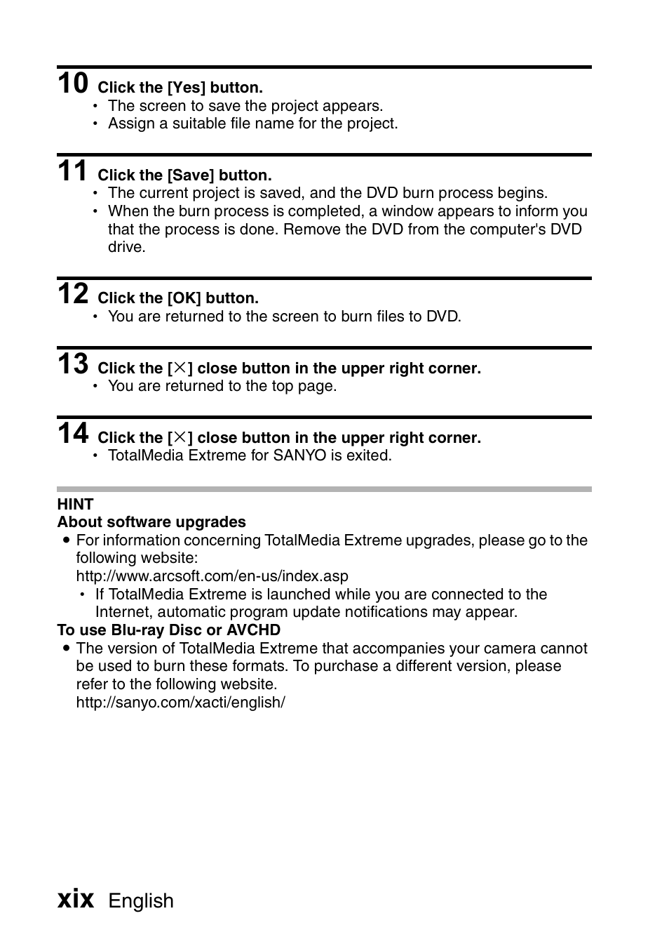 Sanyo VPC-CS1EX User Manual | Page 20 / 92