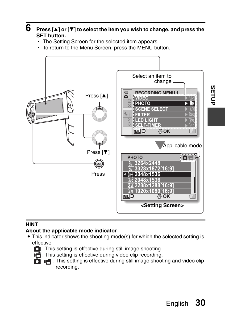 English | Sanyo VPC-CS1EX User Manual | Page 53 / 92