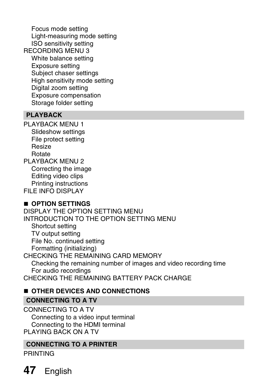 English | Sanyo VPC-CS1EX User Manual | Page 70 / 92