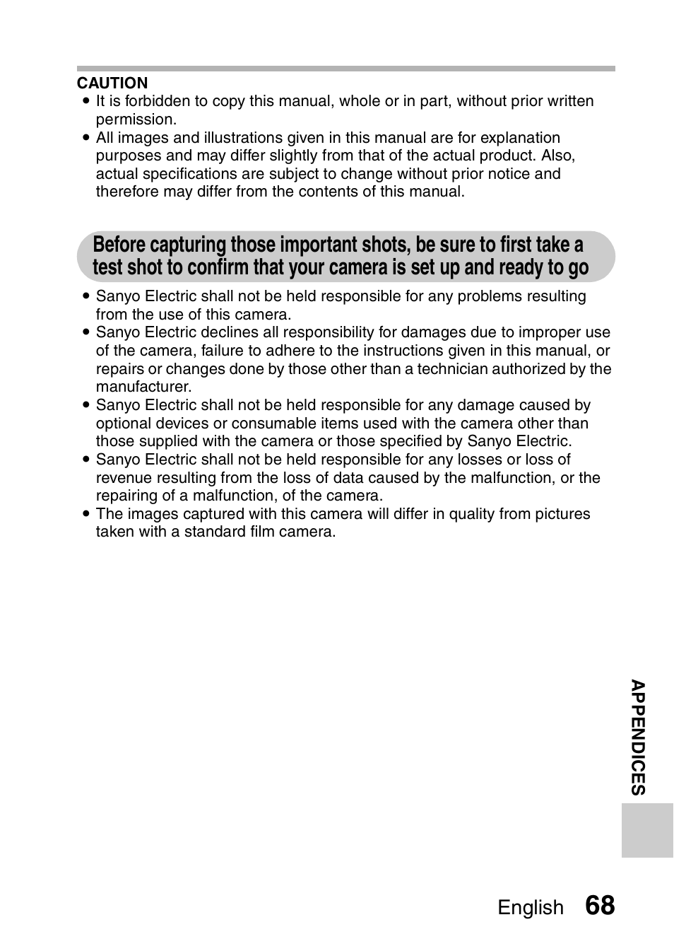 English | Sanyo VPC-CS1EX User Manual | Page 91 / 92