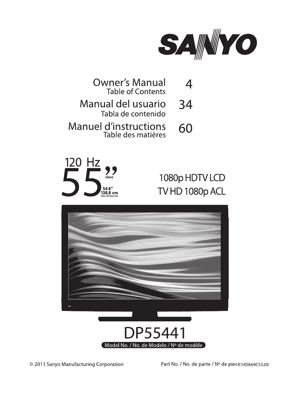 Sanyo DP55441 User Manual | 32 pages