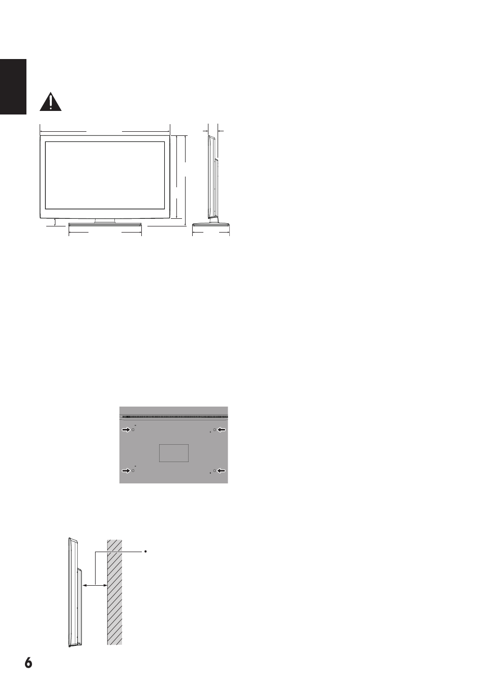 Installation, Positioning the lcd hdtv, Wall mounting | Sanyo DP55441 User Manual | Page 7 / 32