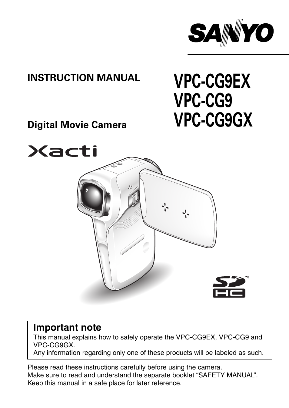 Sanyo VPC-CG9EX User Manual | 220 pages