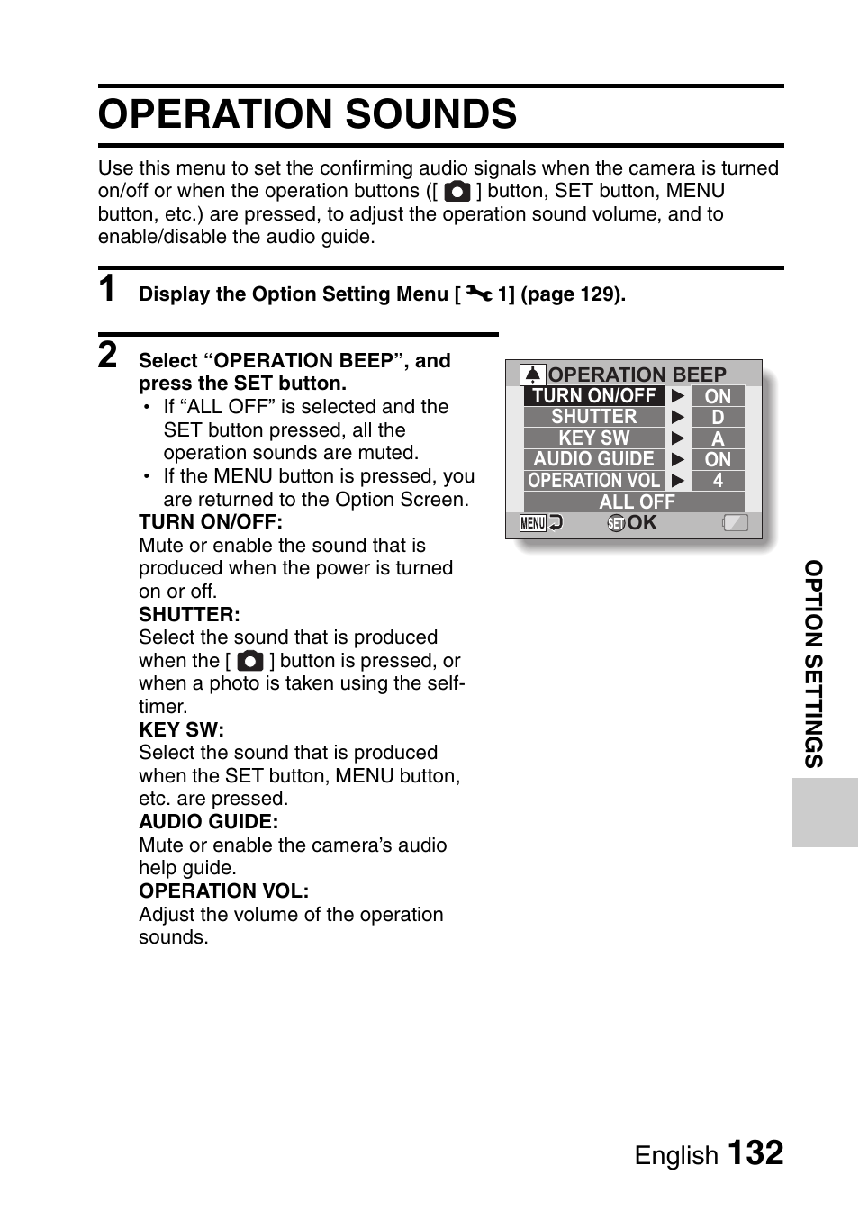 Operation sounds, English | Sanyo VPC-CG9EX User Manual | Page 139 / 220