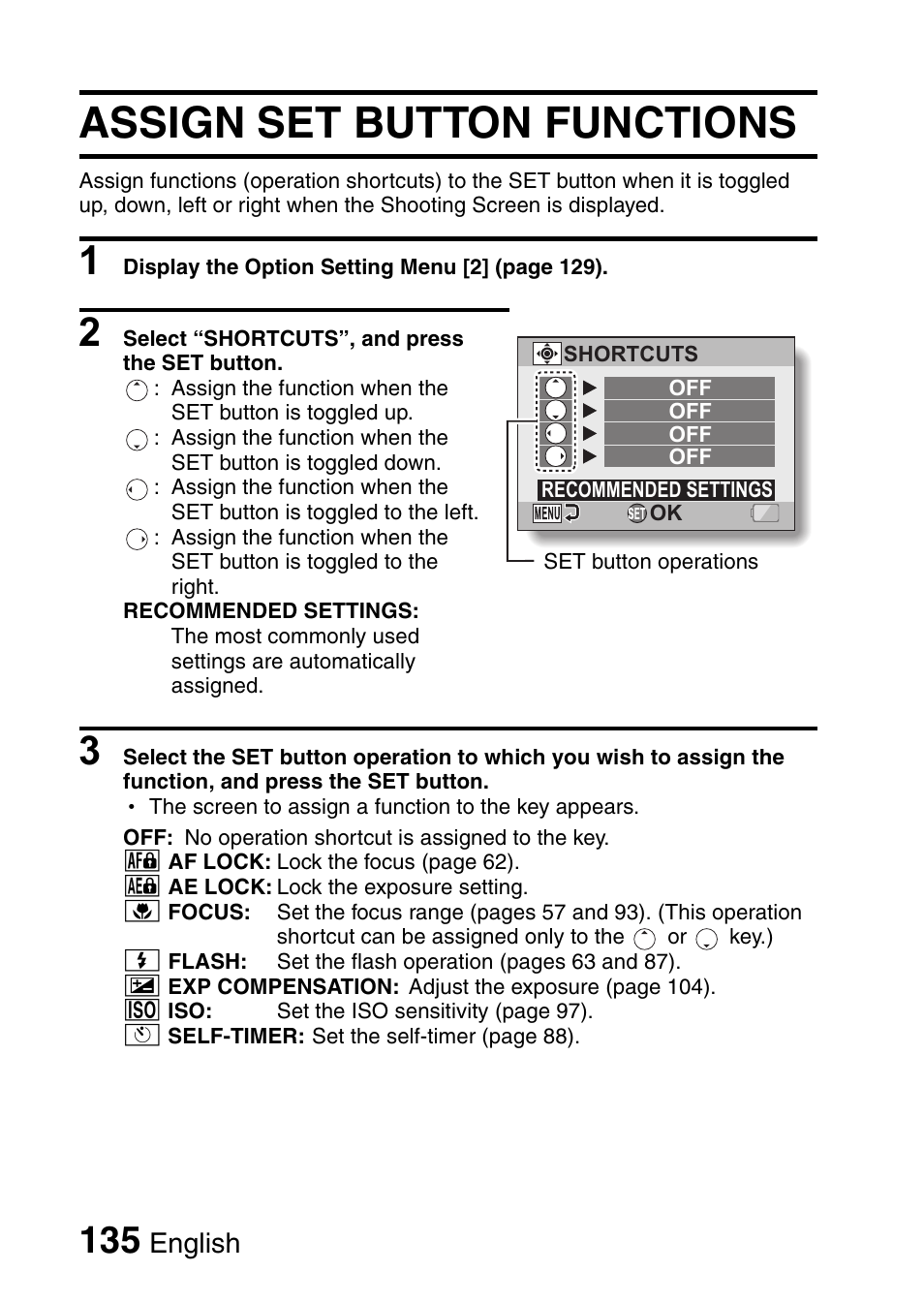 Assign set button functions, English | Sanyo VPC-CG9EX User Manual | Page 142 / 220