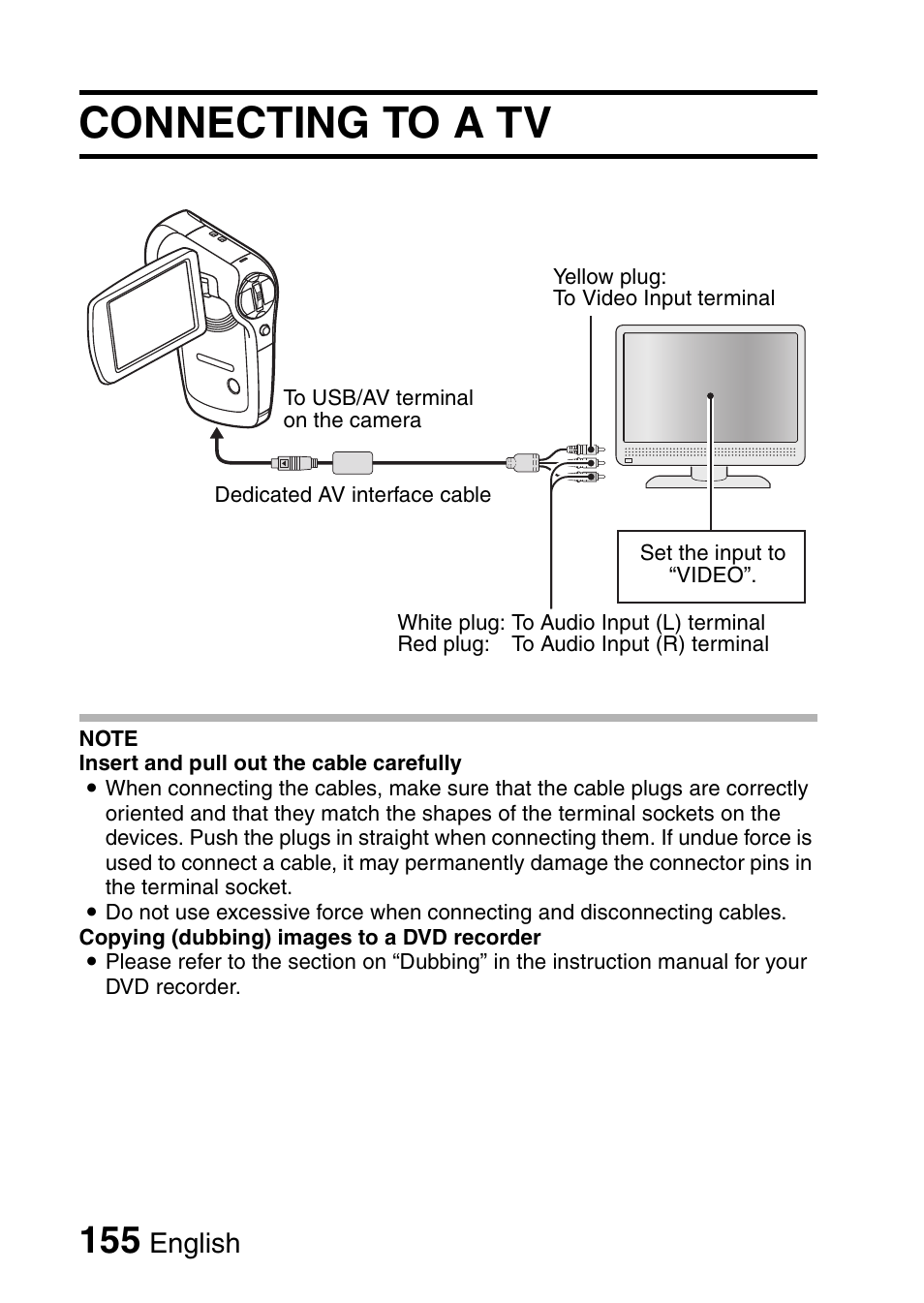 Connecting to a tv, English | Sanyo VPC-CG9EX User Manual | Page 162 / 220