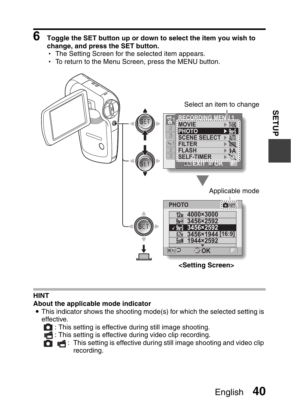 English | Sanyo VPC-CG9EX User Manual | Page 47 / 220