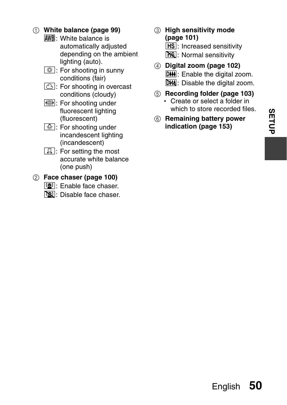 English | Sanyo VPC-CG9EX User Manual | Page 57 / 220