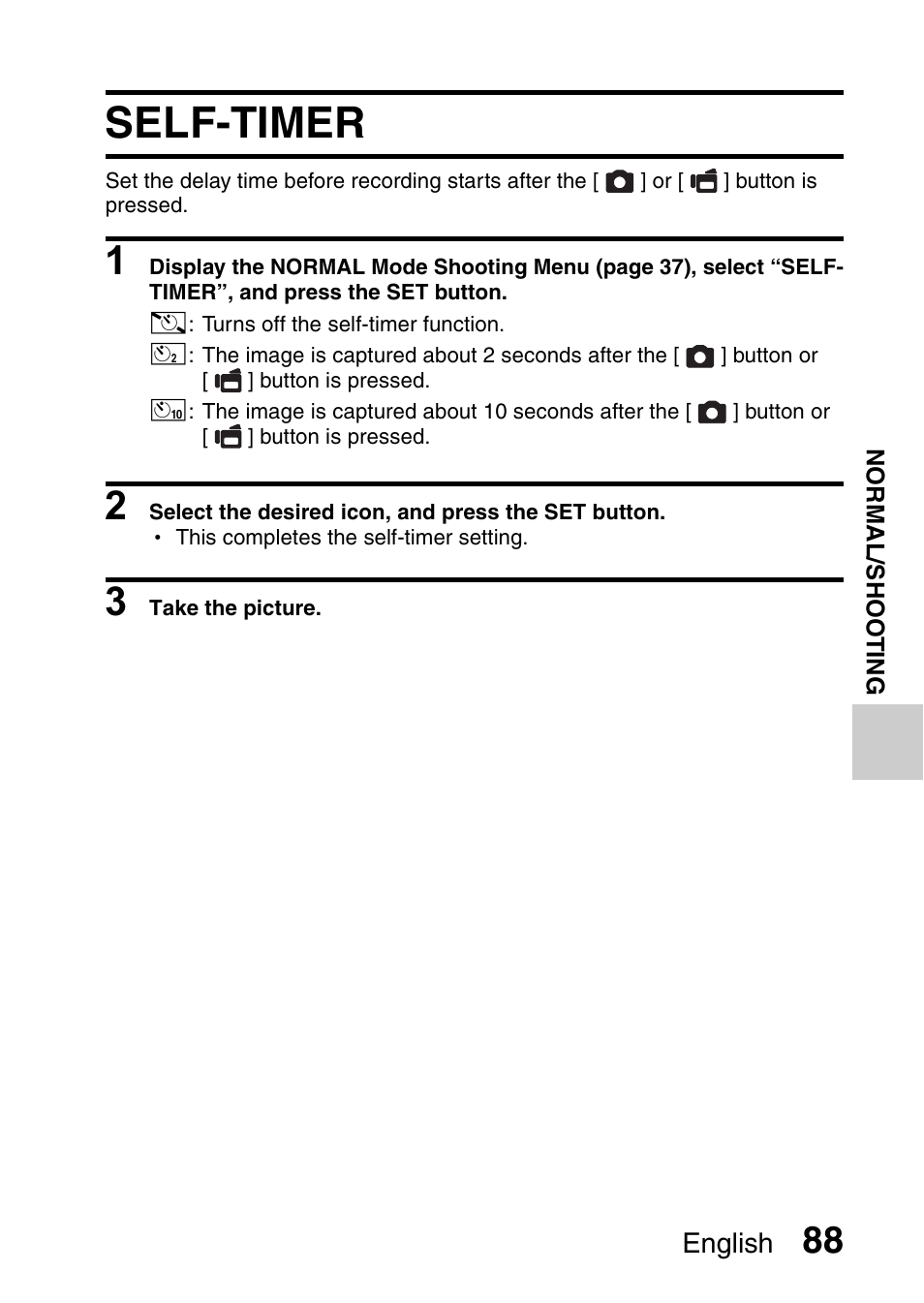 Self-timer | Sanyo VPC-CG9EX User Manual | Page 95 / 220