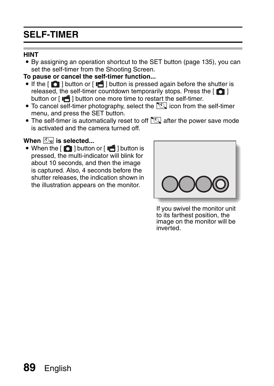 Self-timer, English | Sanyo VPC-CG9EX User Manual | Page 96 / 220