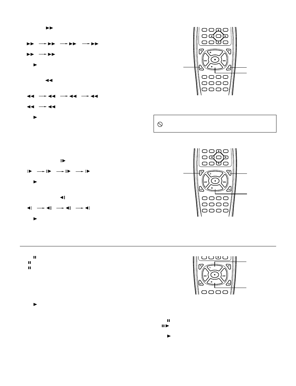 Fast playback, Slow motion playback [dvd, Still picture (pause) | Frame by frame advance playback [dvd, Rev play fwd, Play pause /step, Rev slow play fwd slow | Sanyo DWM-390 User Manual | Page 20 / 40