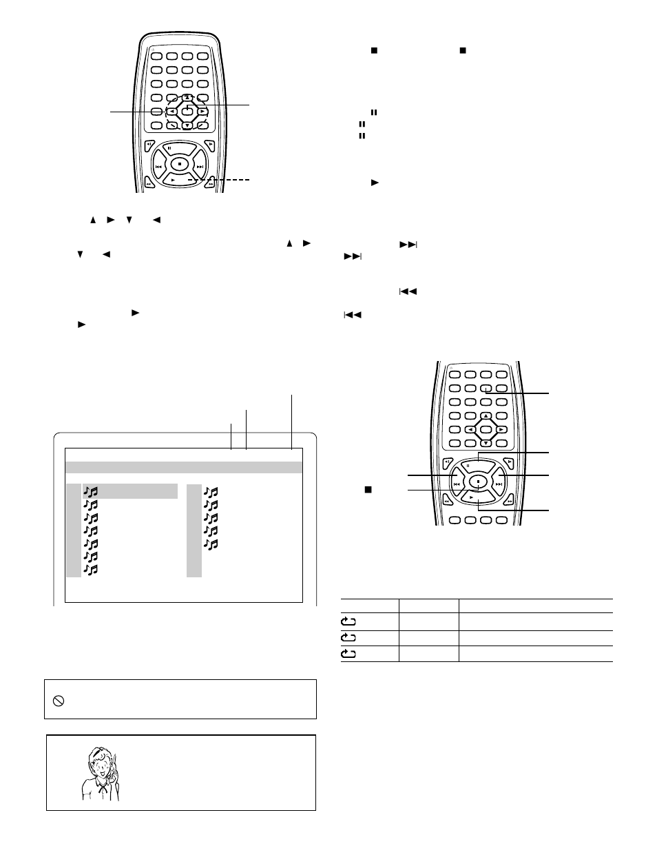 Stopping playback, Pause, File skip | Repeat playback, Need help? call, Prev n (stop) play next pause /step repeat | Sanyo DWM-390 User Manual | Page 29 / 40