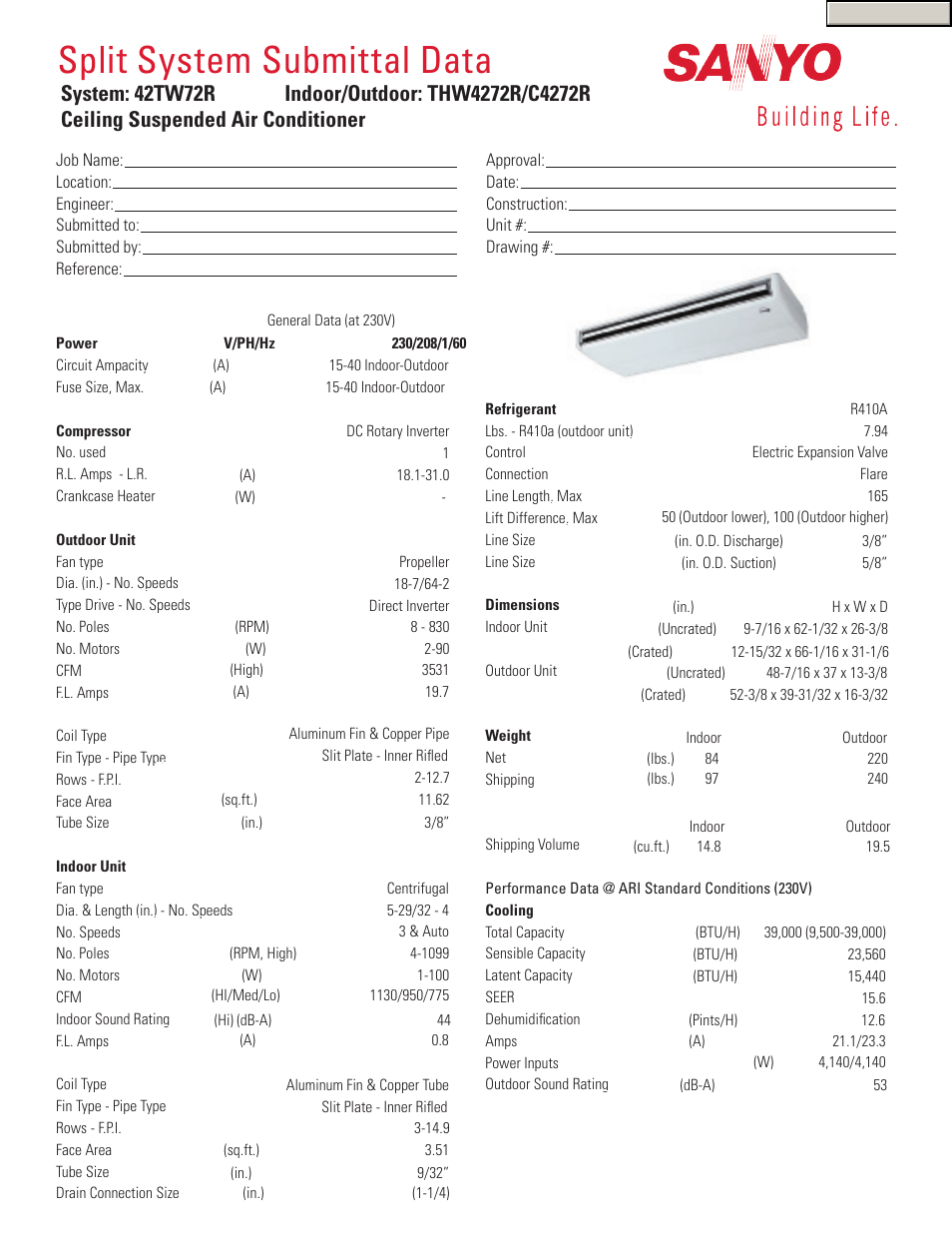 Sanyo 42TW72R User Manual | 2 pages