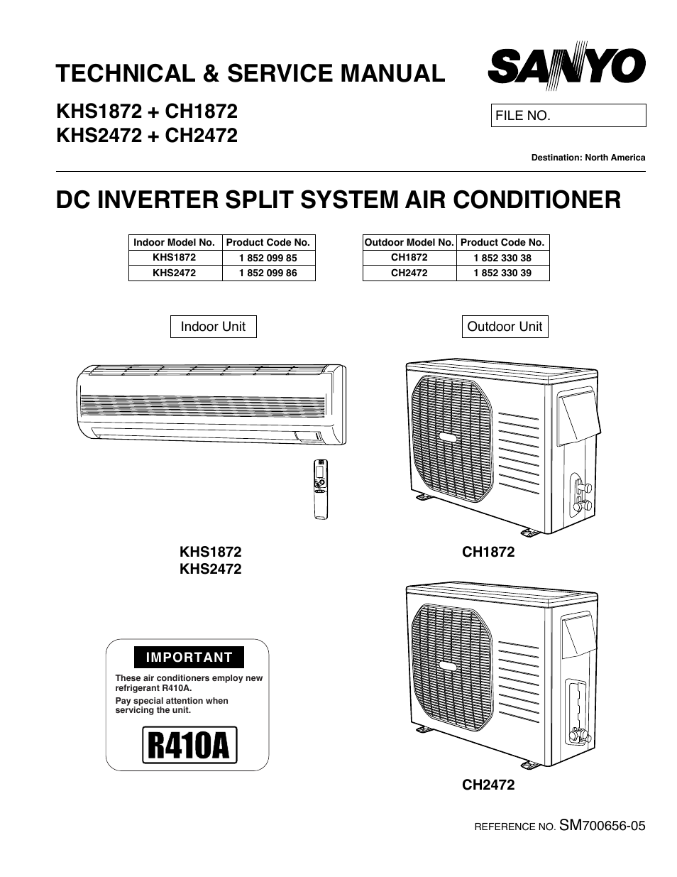 Sanyo KHS2472 User Manual | 111 pages