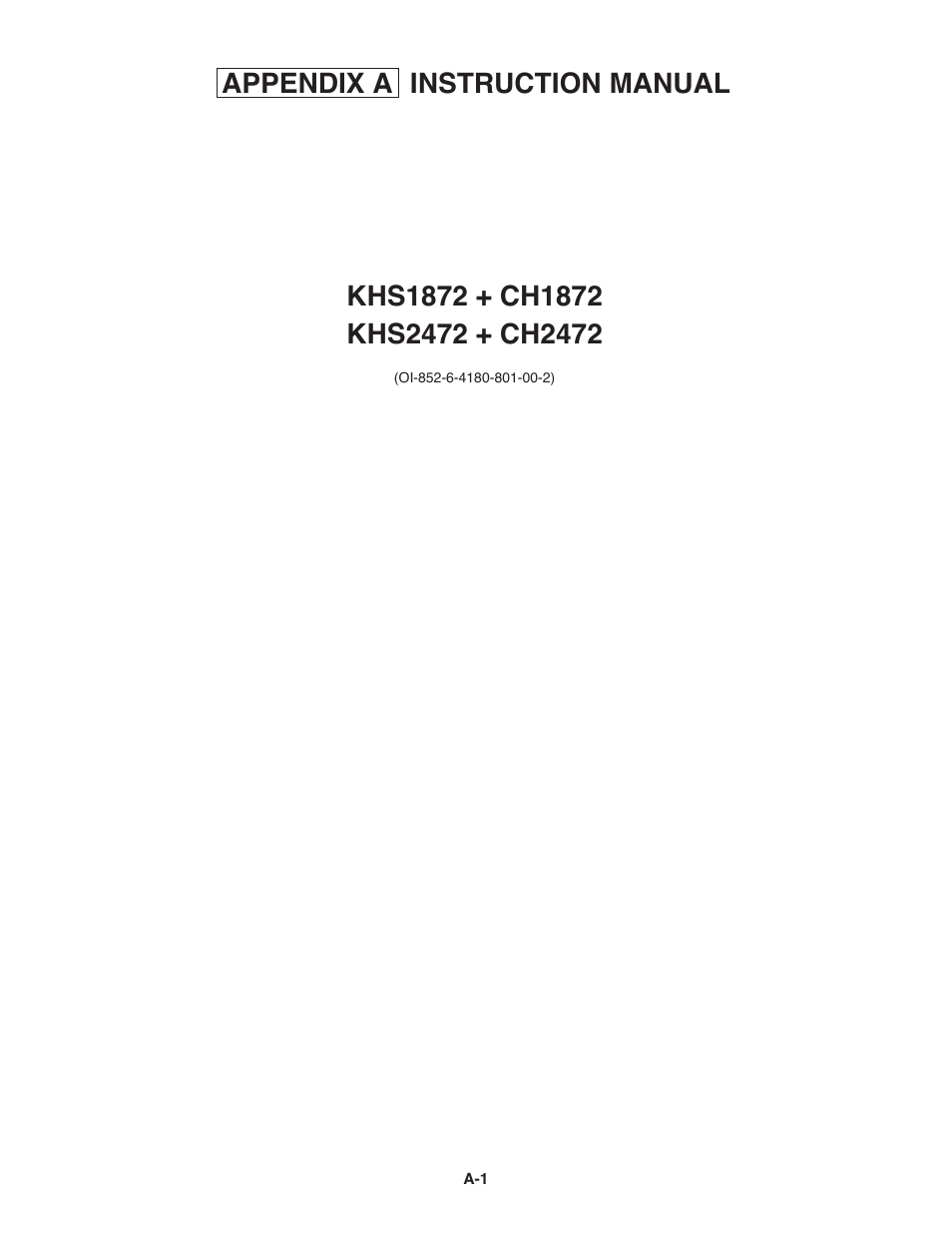 Appendix a | Sanyo KHS2472 User Manual | Page 61 / 111