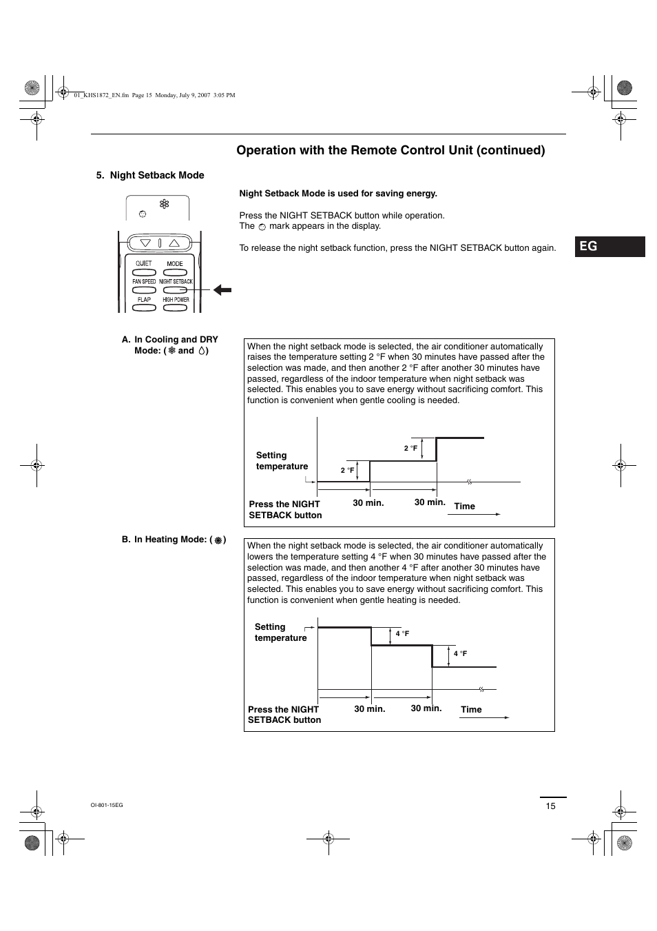 Operation with the remote control unit (continued) | Sanyo KHS2472 User Manual | Page 75 / 111