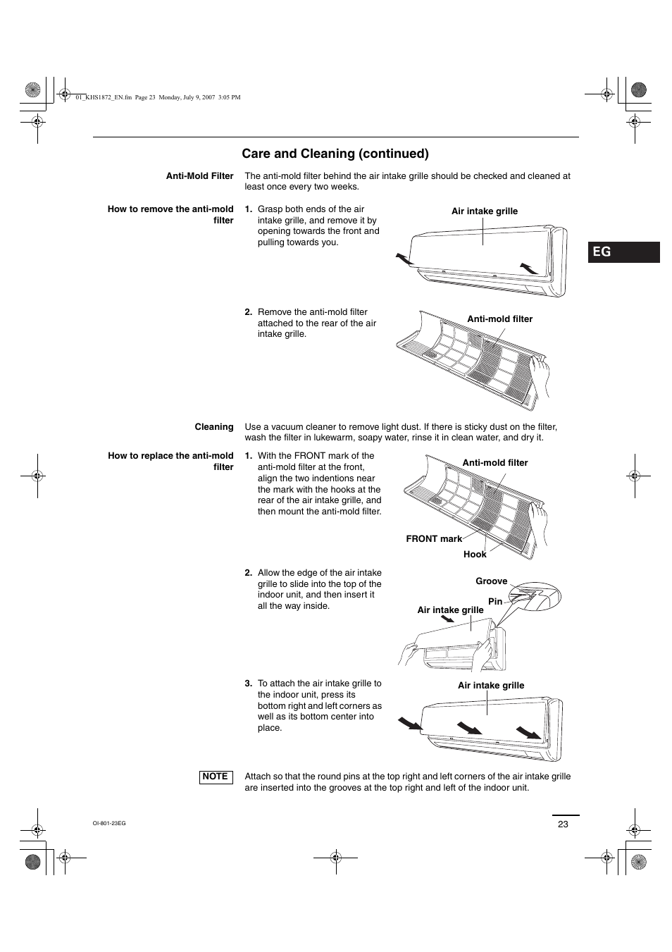 Care and cleaning (continued) | Sanyo KHS2472 User Manual | Page 83 / 111