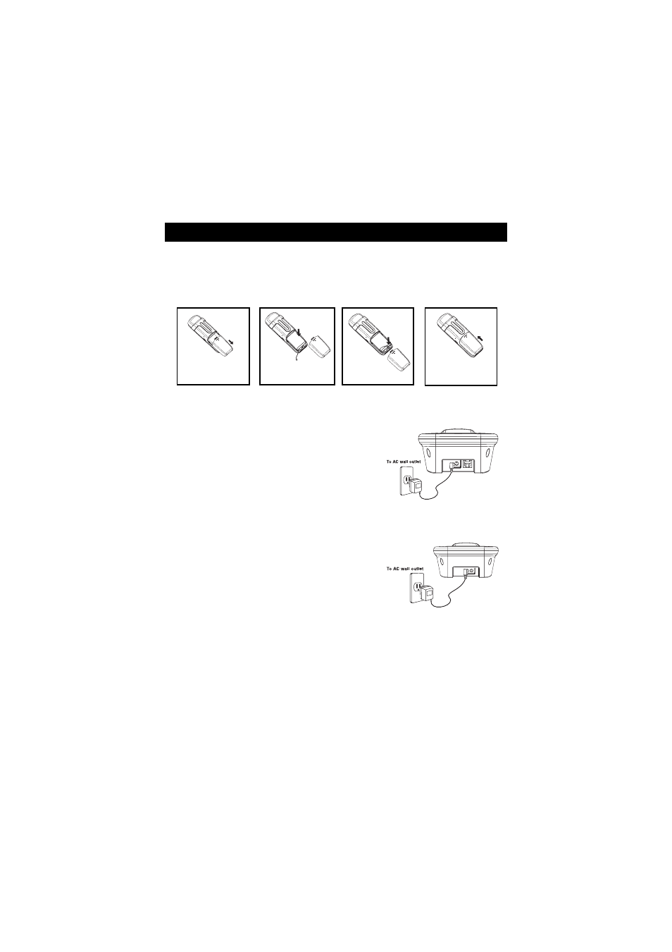 Getting started, Battery setup, Connecting the base unit and charging the handset | Sanyo CLT-U12 User Manual | Page 6 / 33
