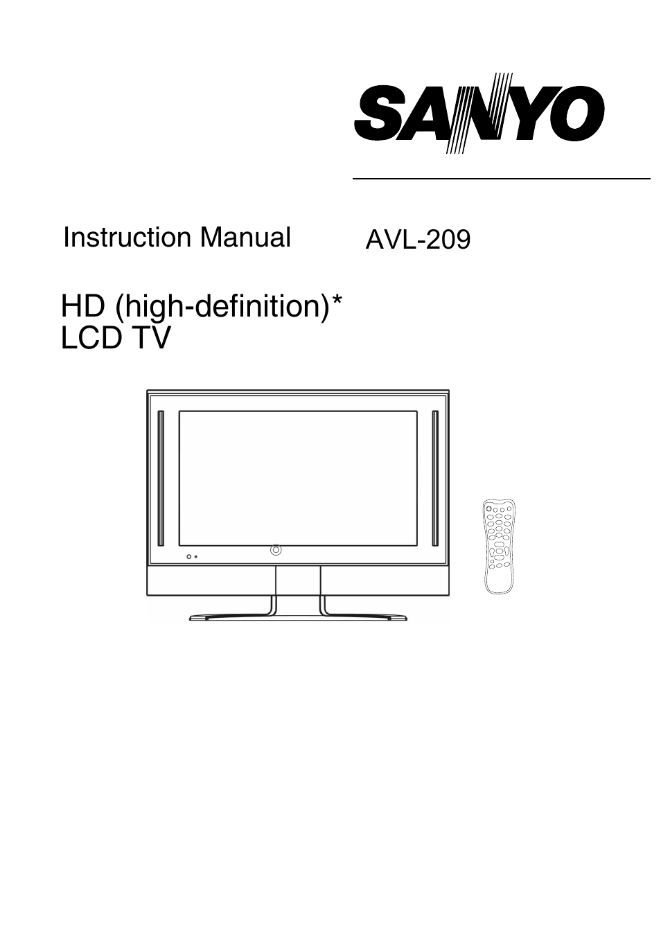 Sanyo AVL-209 User Manual | 34 pages