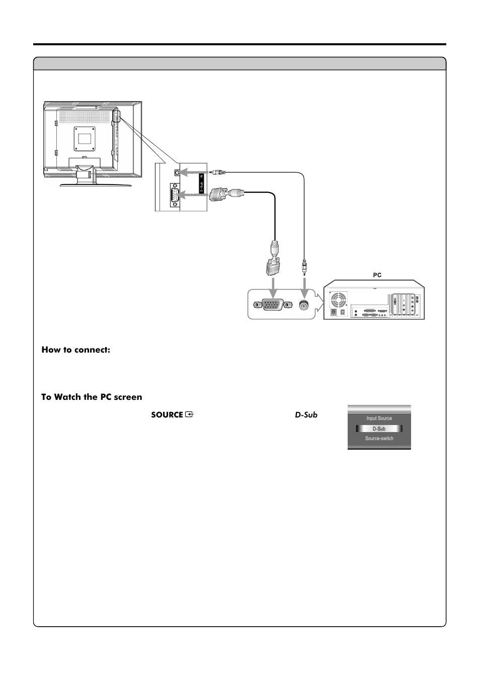 Connections | Sanyo AVL-209 User Manual | Page 15 / 34