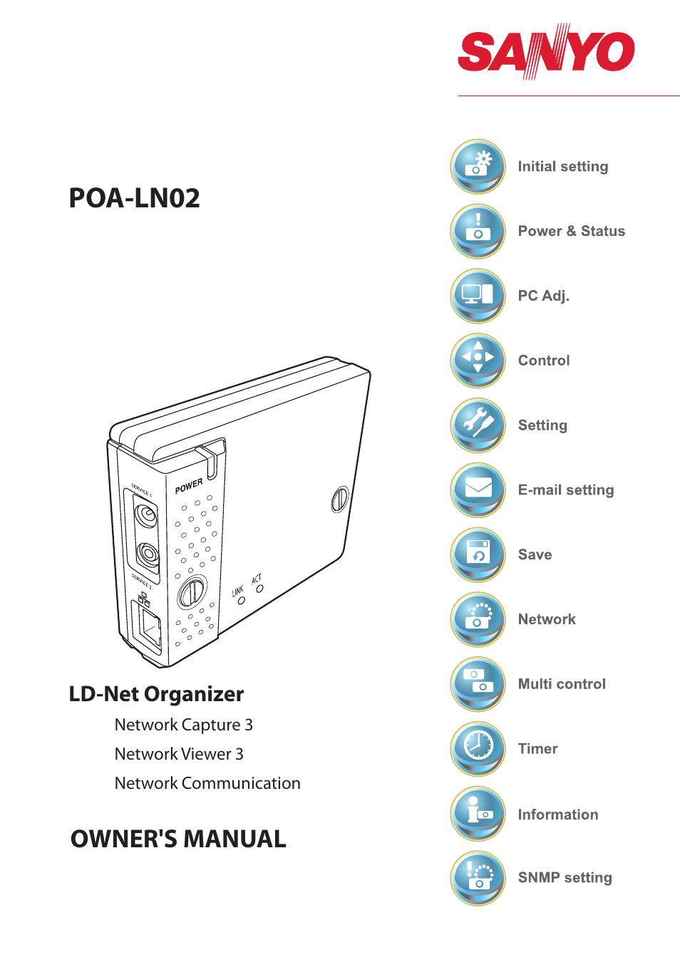 Sanyo PJ-Net Organizer Plus POA-LN02 User Manual | 116 pages