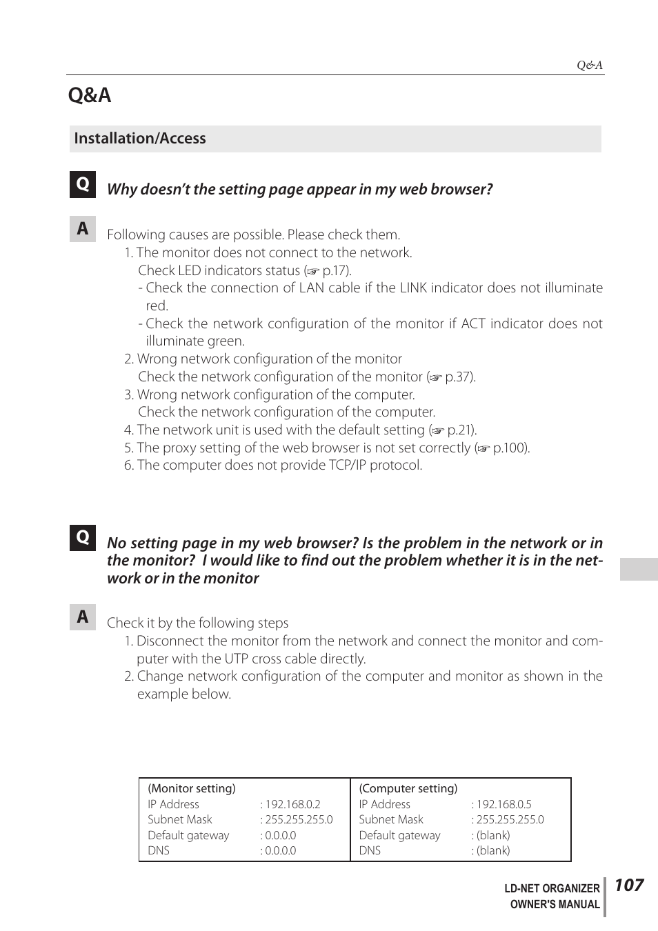 Sanyo PJ-Net Organizer Plus POA-LN02 User Manual | Page 107 / 116