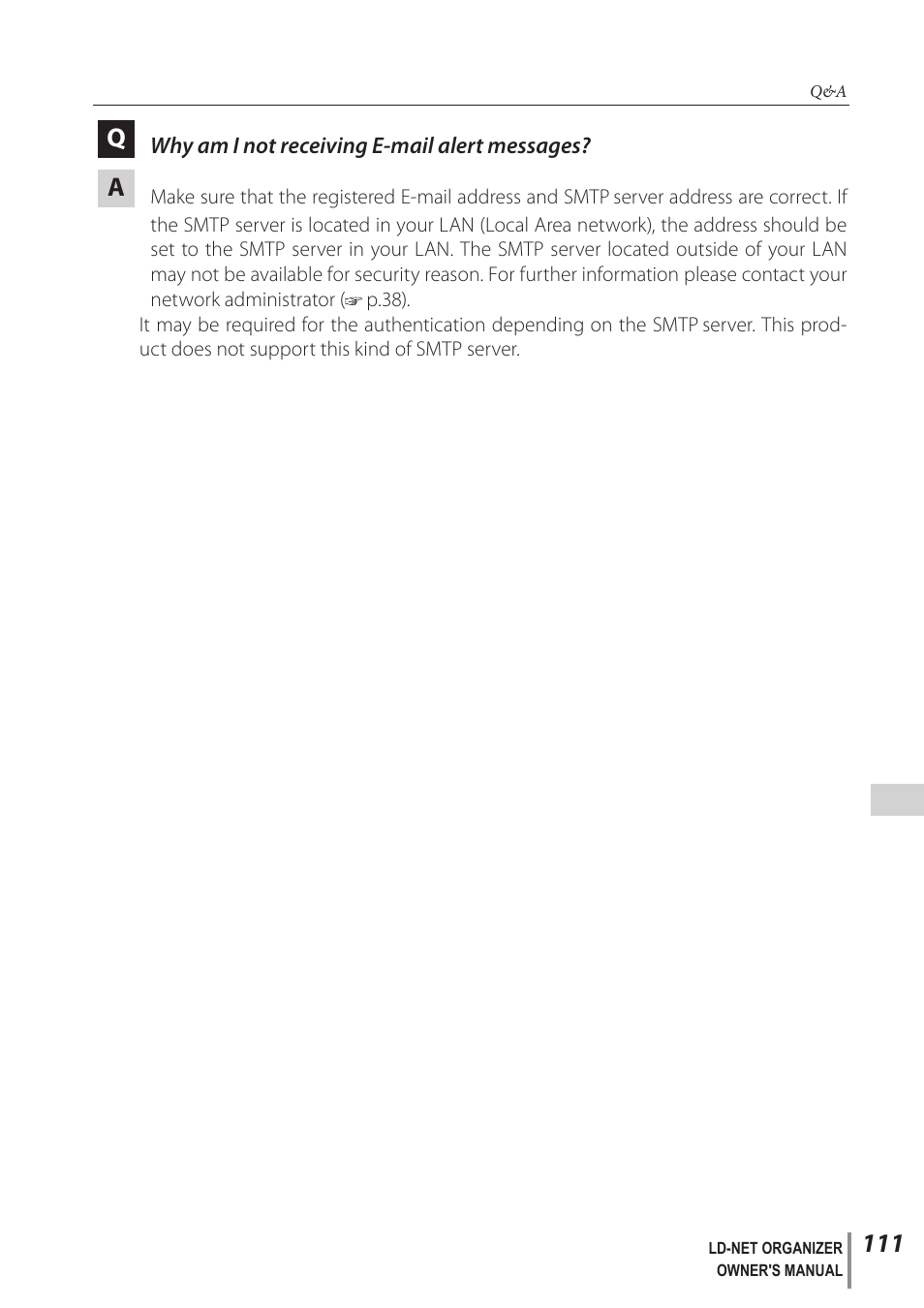 Sanyo PJ-Net Organizer Plus POA-LN02 User Manual | Page 111 / 116