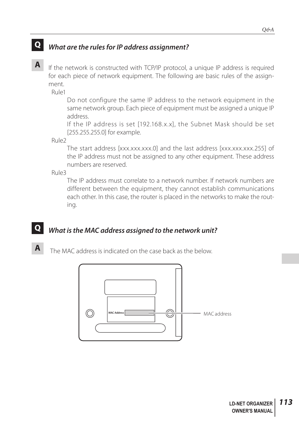 Sanyo PJ-Net Organizer Plus POA-LN02 User Manual | Page 113 / 116