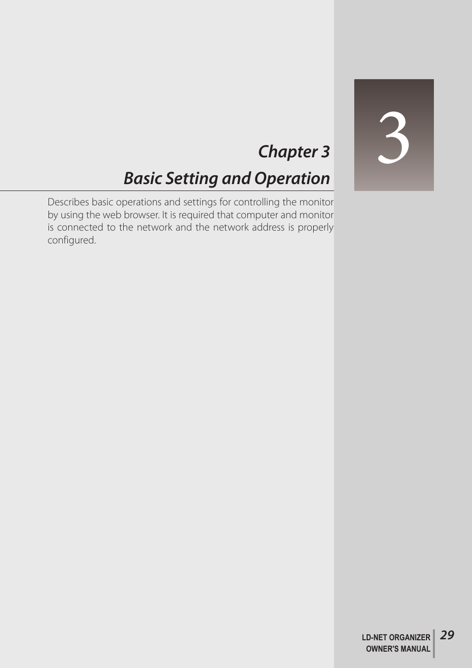 Chapter 3 basic setting and operation | Sanyo PJ-Net Organizer Plus POA-LN02 User Manual | Page 29 / 116