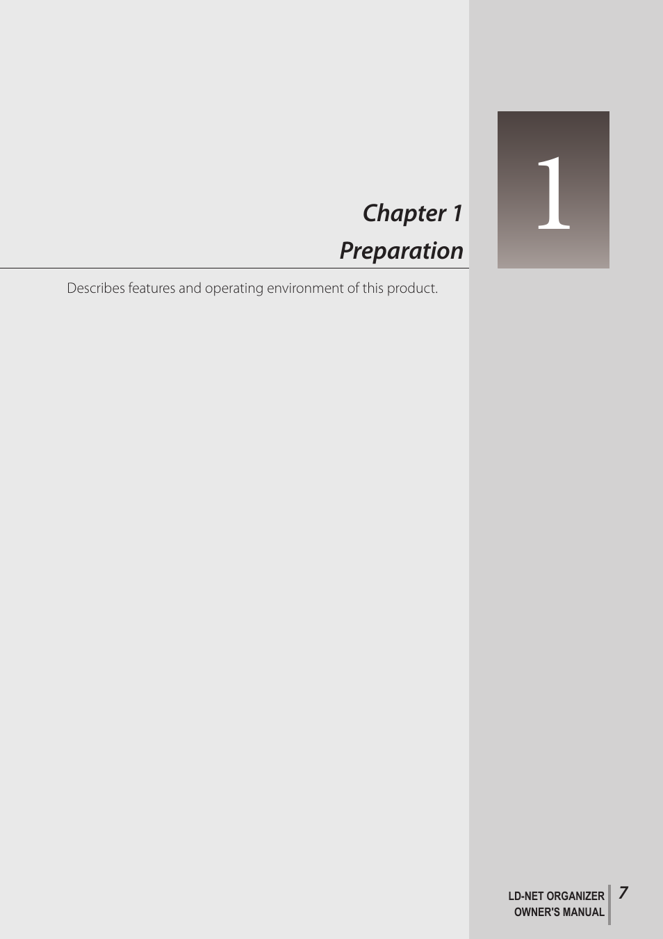 Chapter 1 preparation | Sanyo PJ-Net Organizer Plus POA-LN02 User Manual | Page 7 / 116