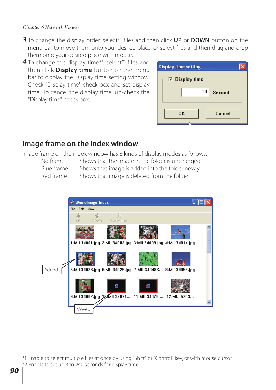 Image frame on the index window | Sanyo PJ-Net Organizer Plus POA-LN02 User Manual | Page 90 / 116