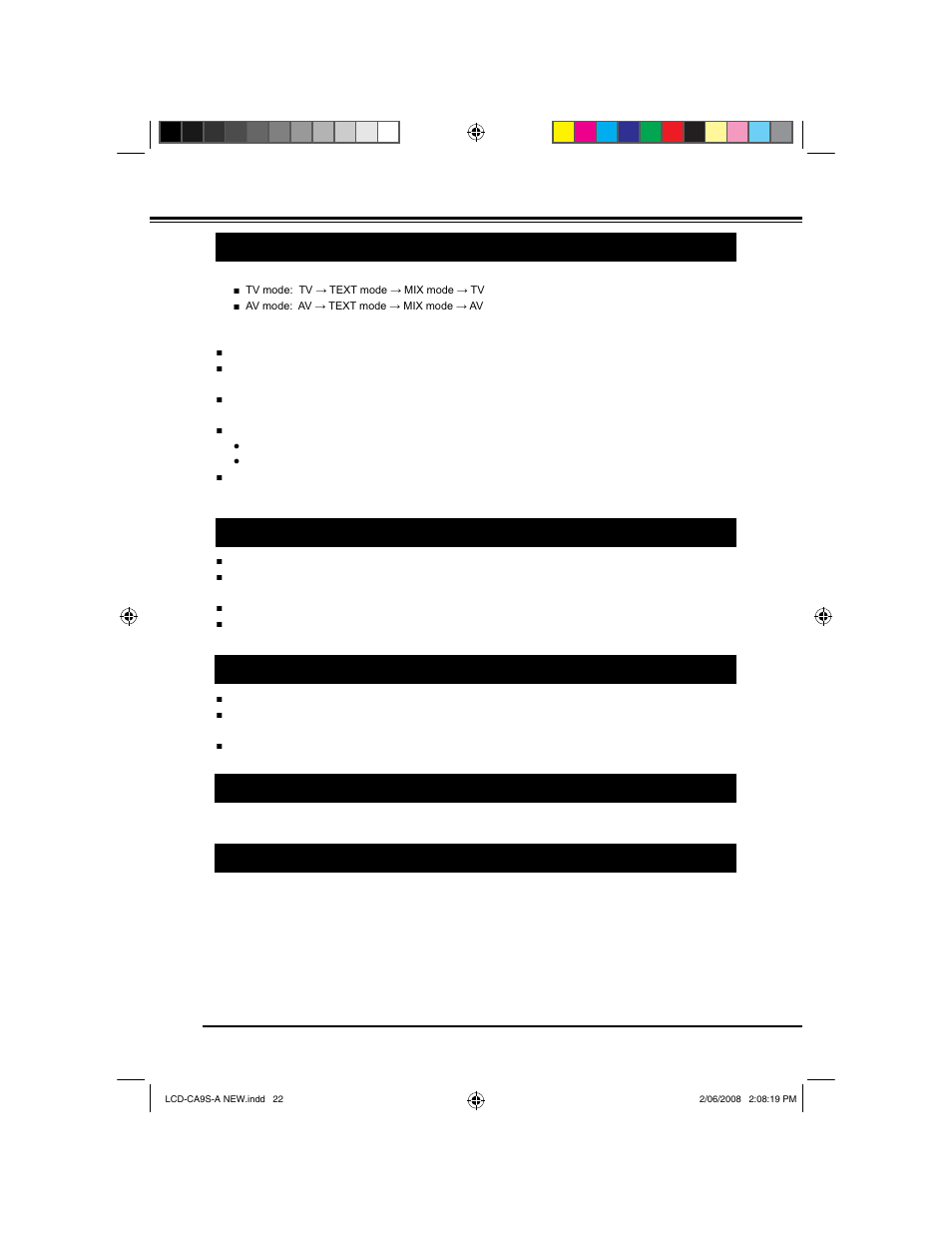 Basic operation, Text/ tv text reveal text cancel, Text index text subcode | Sanyo LCD-42CA9S User Manual | Page 22 / 44