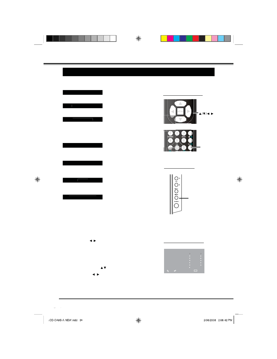 Menu operation, Dealer mode | Sanyo LCD-42CA9S User Manual | Page 34 / 44