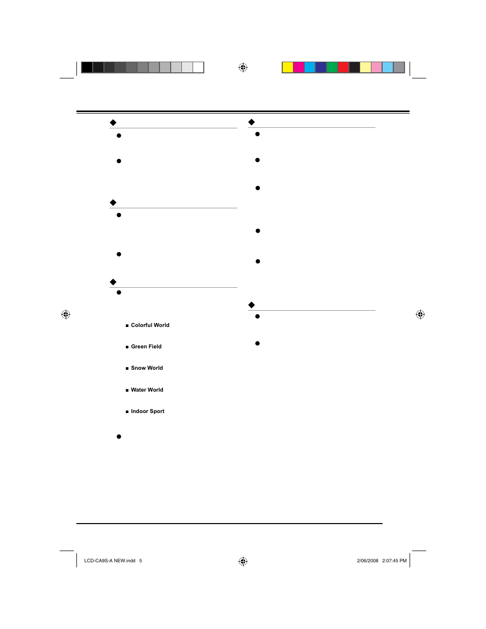 Feature and design | Sanyo LCD-42CA9S User Manual | Page 5 / 44