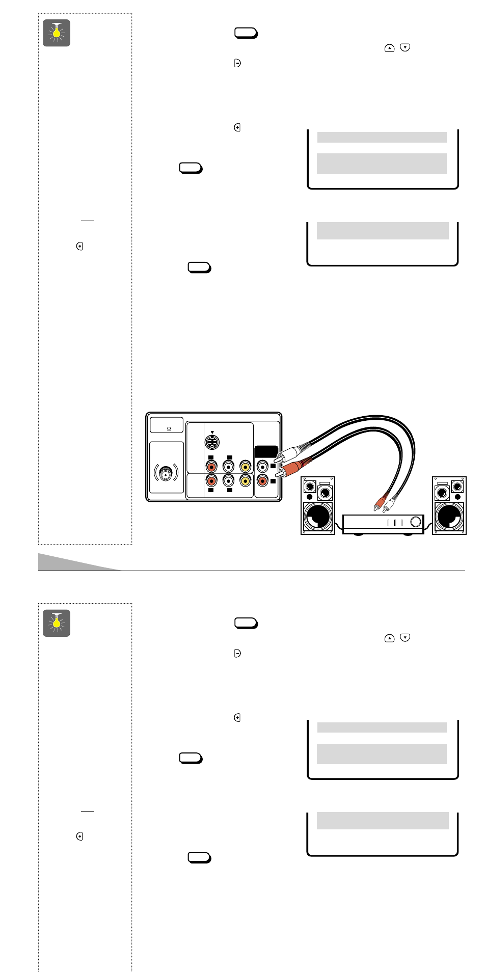 Conseils, Utilisation des prises de sortie audio, 28 ajout ou élimination de canaux | Choix de la langue d'affichage, Ajout ou élimination de canaux | Sanyo AVM-3259S User Manual | Page 28 / 56