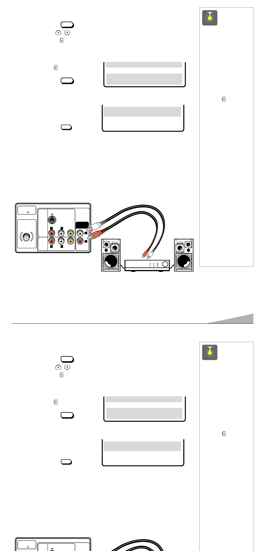 Usando la salida de audio, 47 agregando o borrando canales, Seleccionando el desplegado de lenguaje | Consejos rápidos, Agregando o borrando canales | Sanyo AVM-3259S User Manual | Page 47 / 56