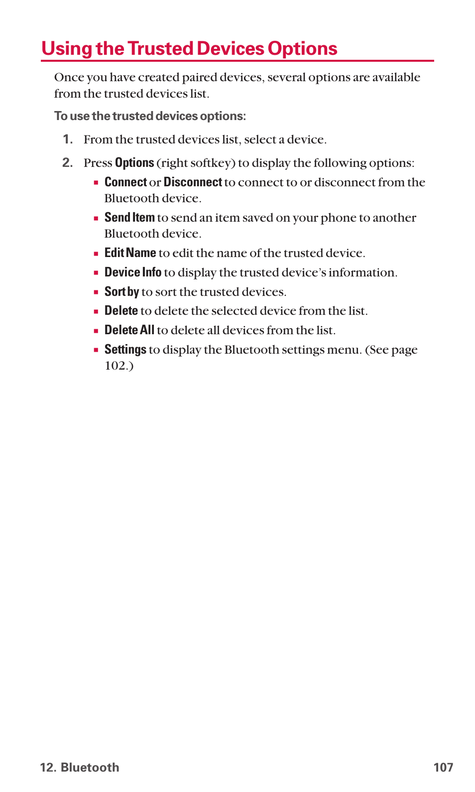 Using the trusted devices options | Sanyo SCP-6600 User Manual | Page 113 / 133