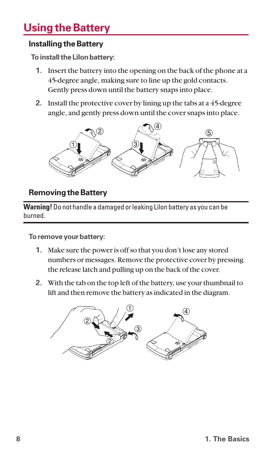 Using the battery | Sanyo SCP-6600 User Manual | Page 14 / 133