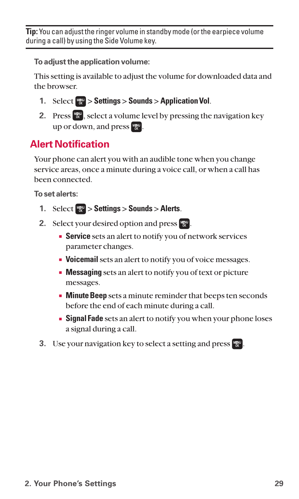 Alert notification | Sanyo SCP-6600 User Manual | Page 35 / 133