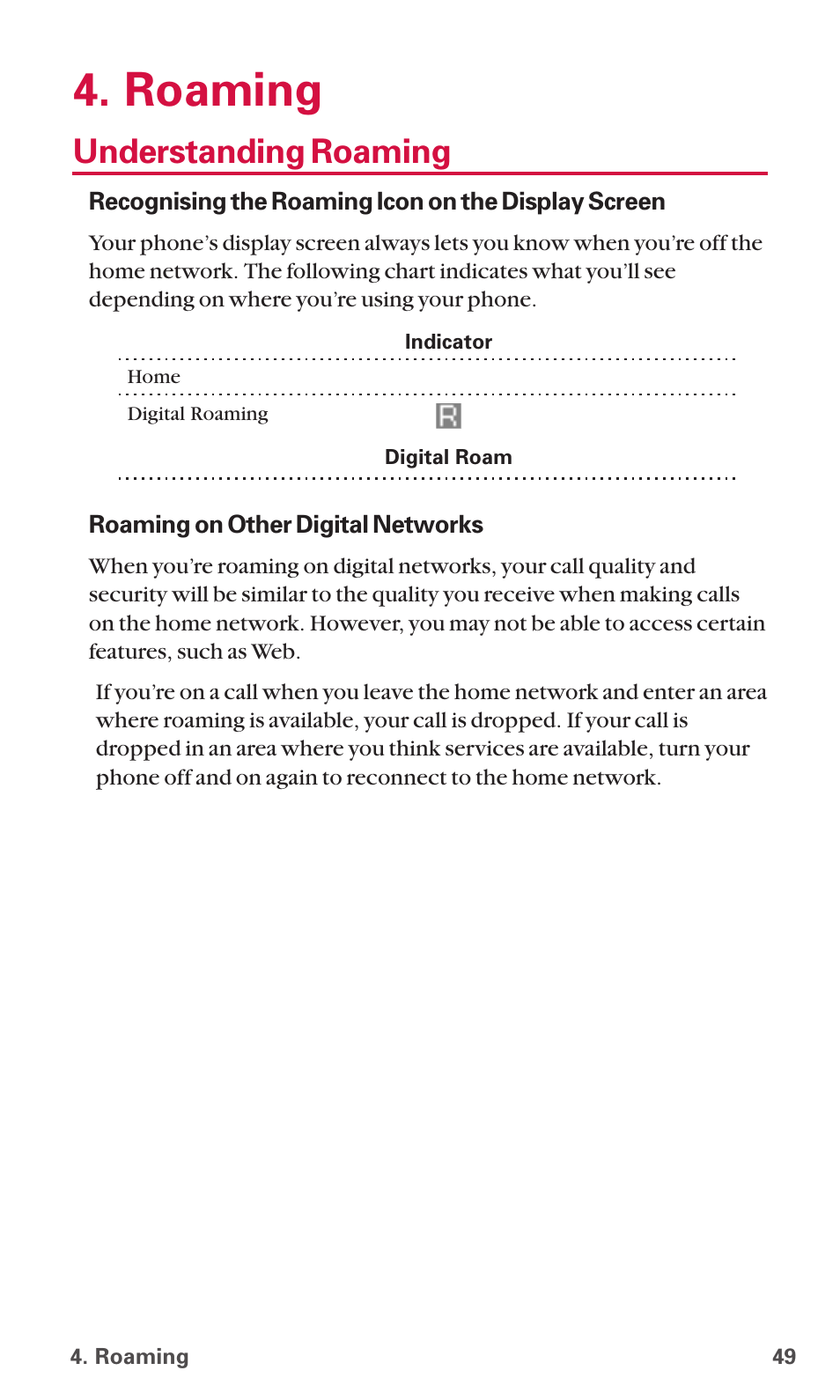 Roaming, Understanding roaming | Sanyo SCP-6600 User Manual | Page 55 / 133