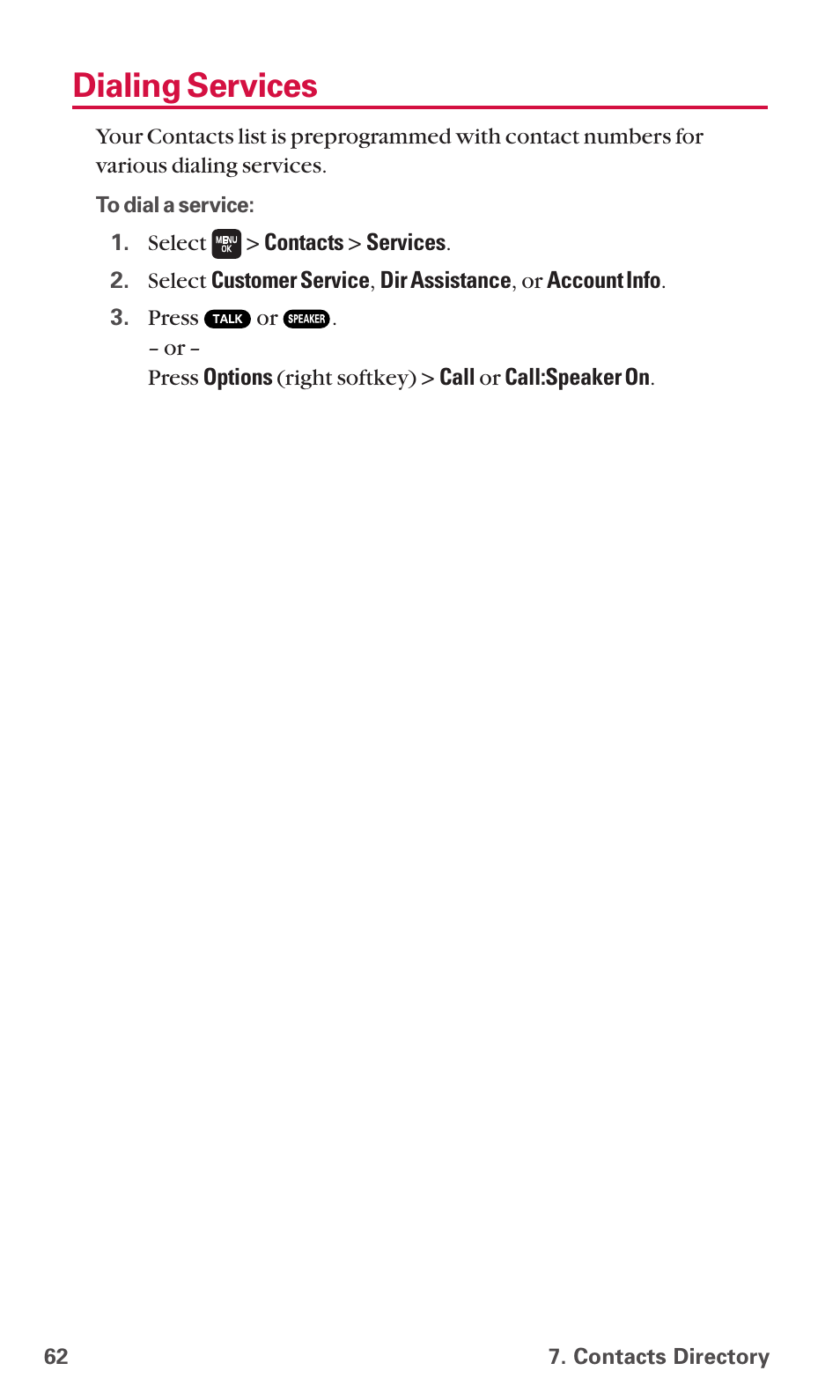 Dialing services | Sanyo SCP-6600 User Manual | Page 68 / 133
