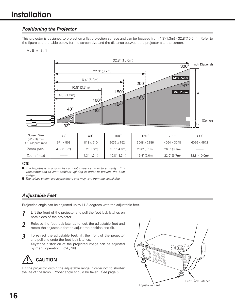 16 installation | Sanyo PLC-SU50S User Manual | Page 16 / 56