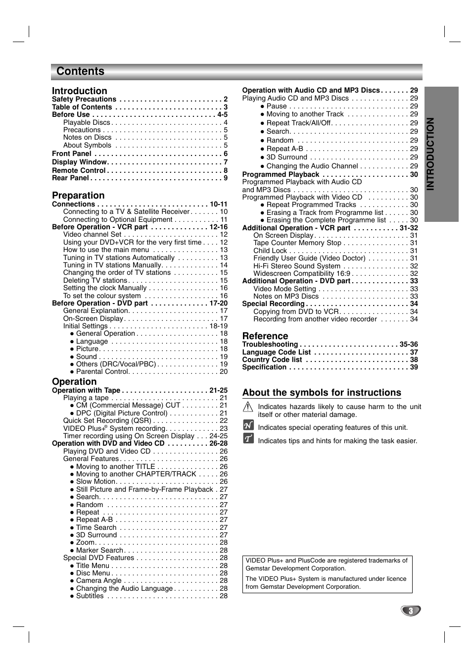 Sanyo HV-DX1E User Manual | Page 3 / 40