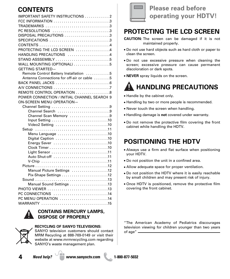 Sanyo DP32640 User Manual | Page 4 / 16